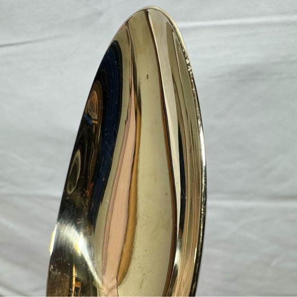 VTG Thailand Salad Serving Spoon Fork Bronze Gold Black 10” Meditating Figures - Picture 7 of 9